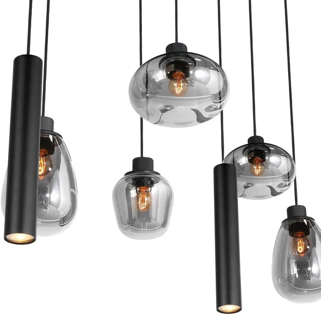 Steinhauer Hanglamp Reflexion 3796ZW - 9 Lichtpunten - Zwart