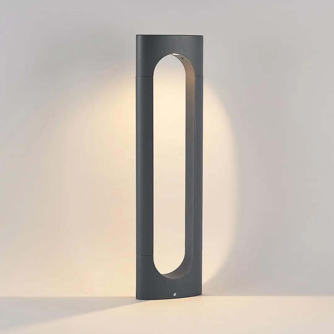 Lucande LED Buitenlamp 12W - 1 Licht - Donkergrijs