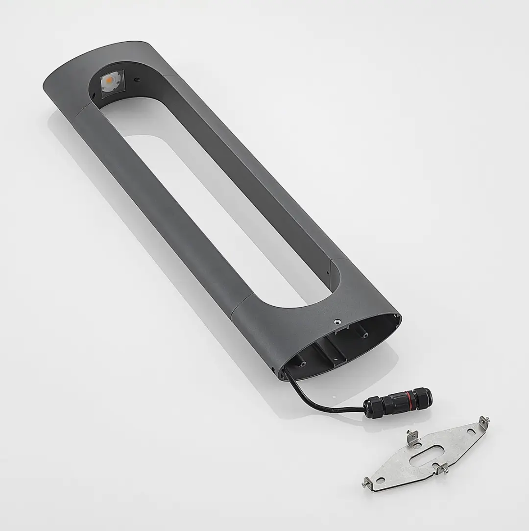 Lucande LED Buitenlamp 12W - 1 Licht - Donkergrijs