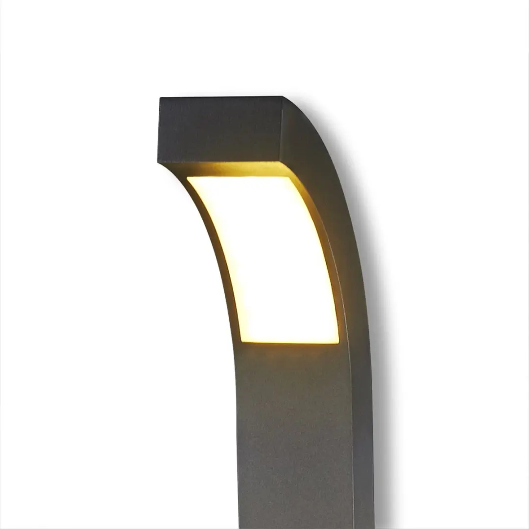 Lucande LED Buitenlamp 3W - Grafietgrijs/Wit Transparant