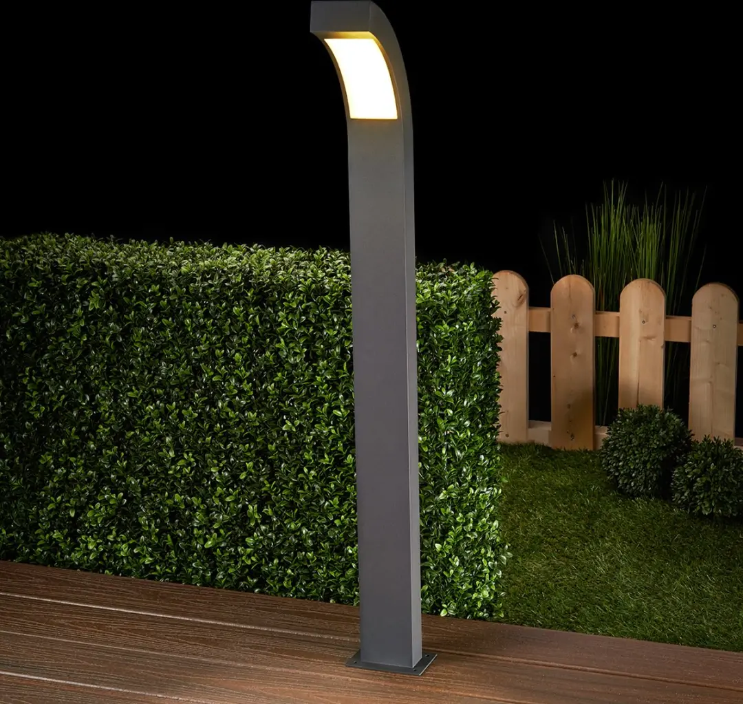 Lucande LED Buitenlamp 3W - Grafietgrijs/Wit Transparant