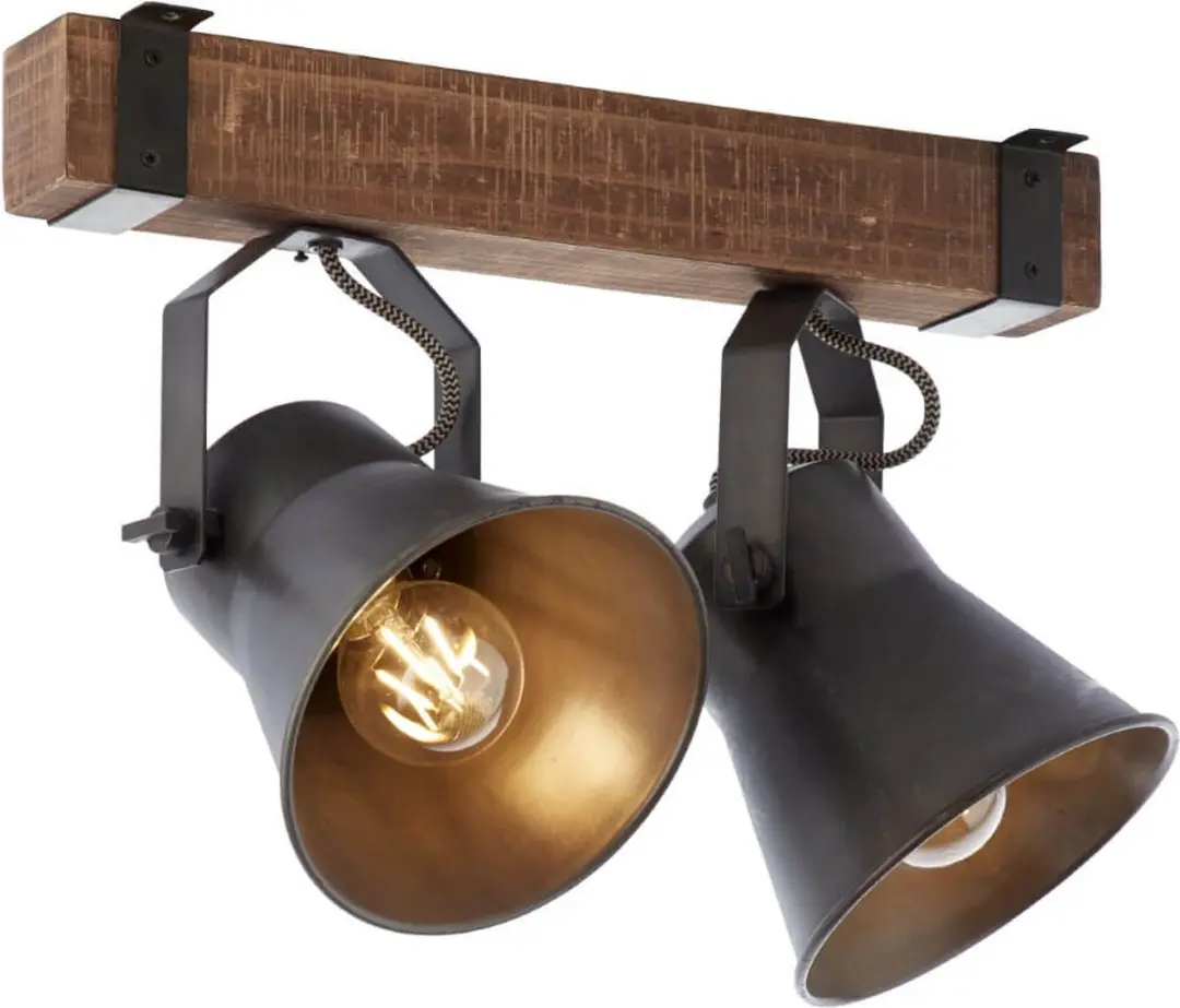 Brilliant Tannah Plafondlamp 2x A60 E27 - 40W - Zwart