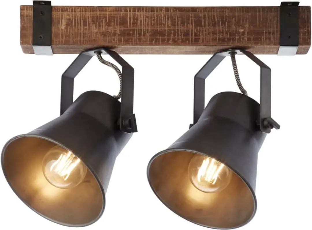 Brilliant Tannah Plafondlamp 2x A60 E27 - 40W - Zwart