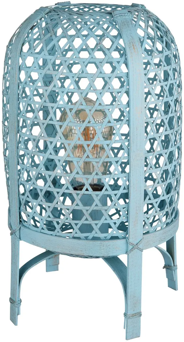 Globo Cairo Tafellamp - Blauw - Ø22cm - E27