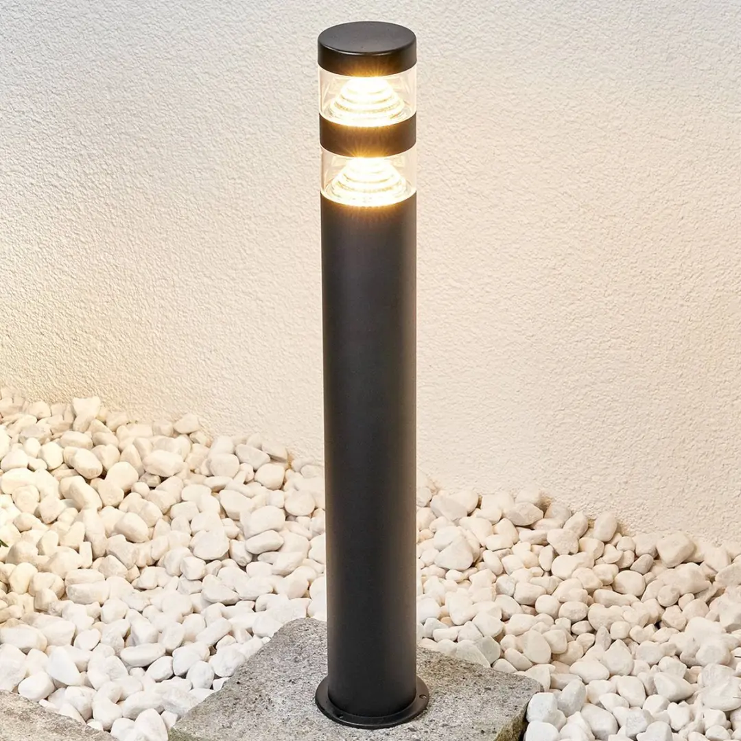 Lindby LED Buitenlamp 8.1W - 1 Licht - Zwart/Transparant