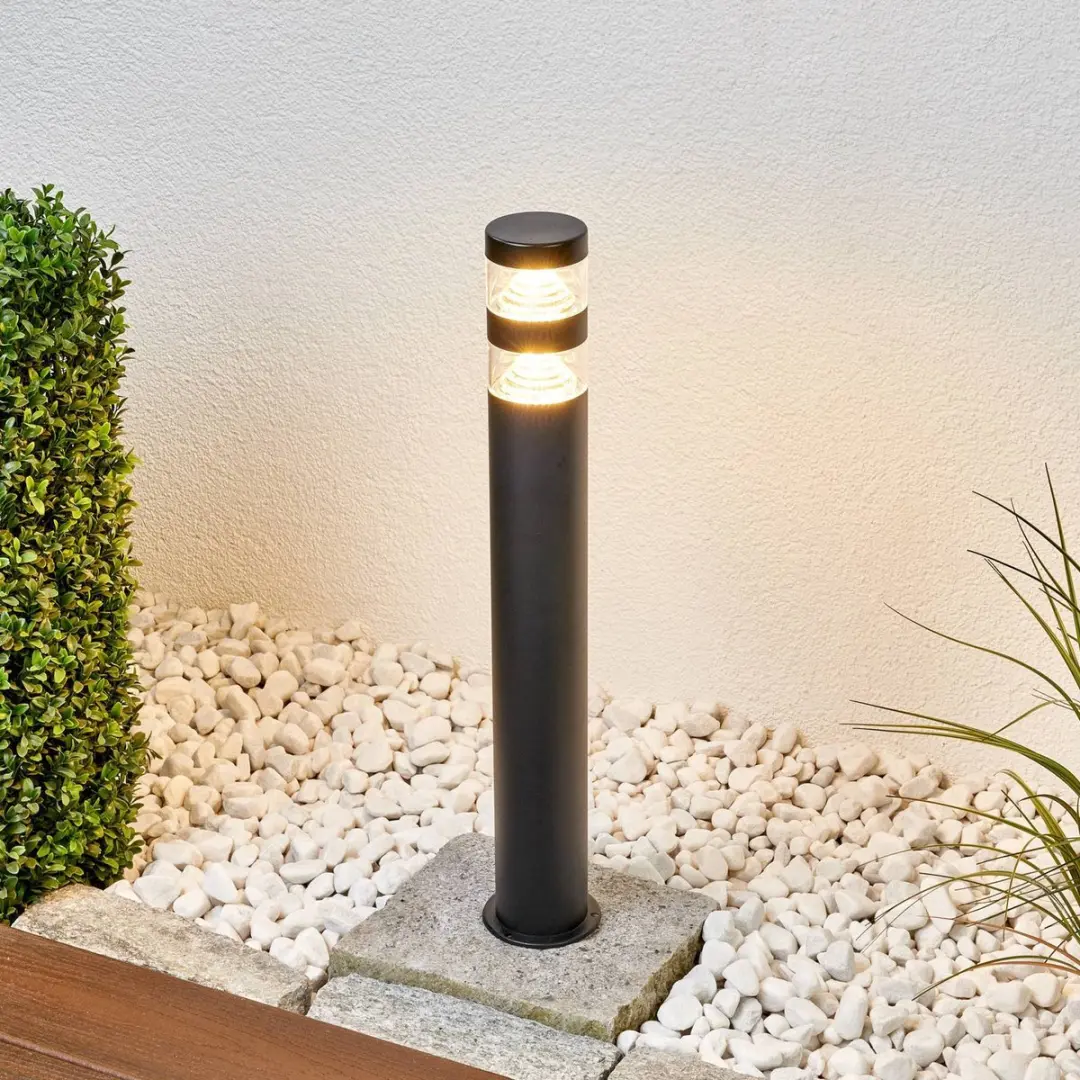 Lindby LED Buitenlamp 8.1W - 1 Licht - Zwart/Transparant - afbeelding 6 van 6