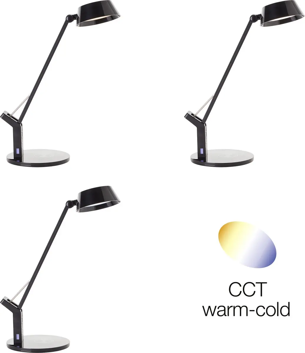 Brilliant Kaila Bureaulamp - LED 8W Draadloos Oplaadstation - Zwart
