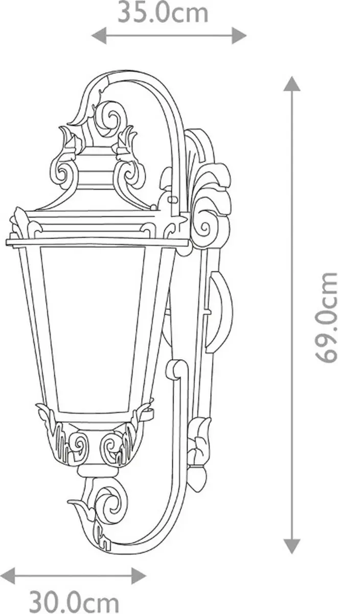 Elstead Lighting Baltimore LED Wandlamp E27 60W - IP44 - Weathered Bronze