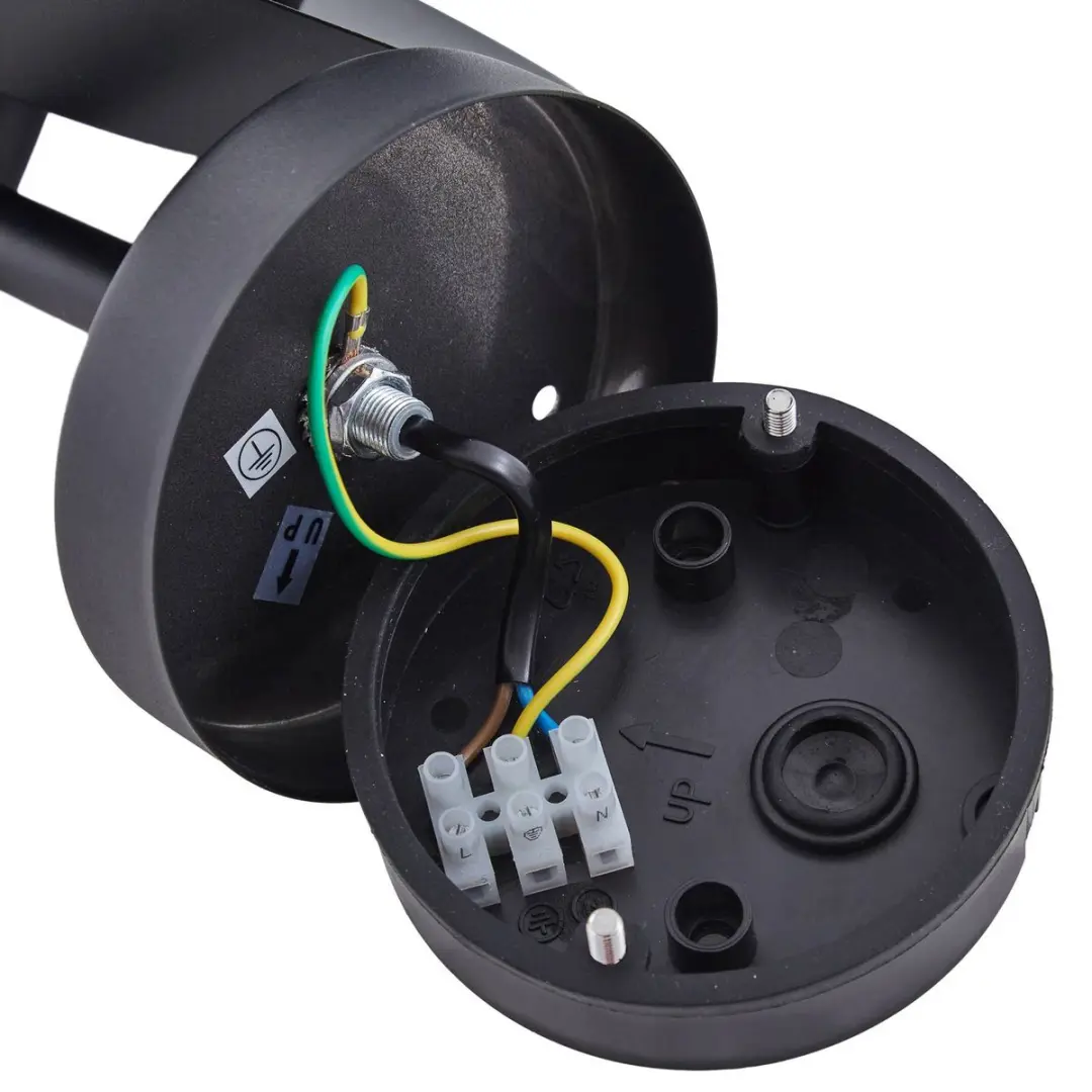 Lindby Wandlamp Buiten 1 Licht E27 - Zwart/Transparant