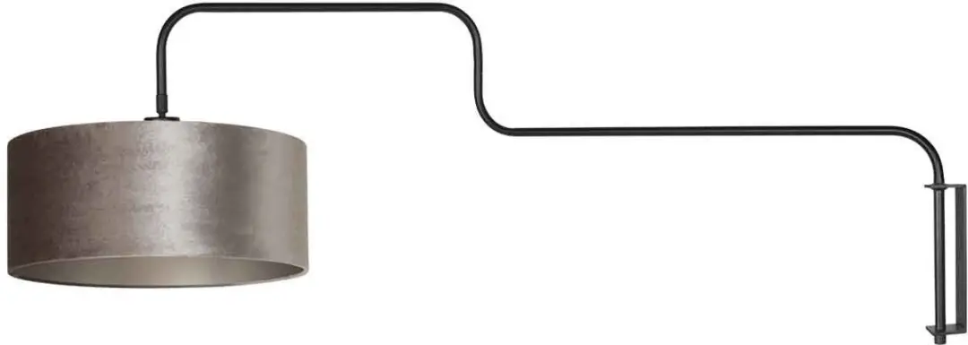 Steinhauer Bloeba 4178ZW Wandlamp - 40W - Ø40cm - Grijs/Zwart