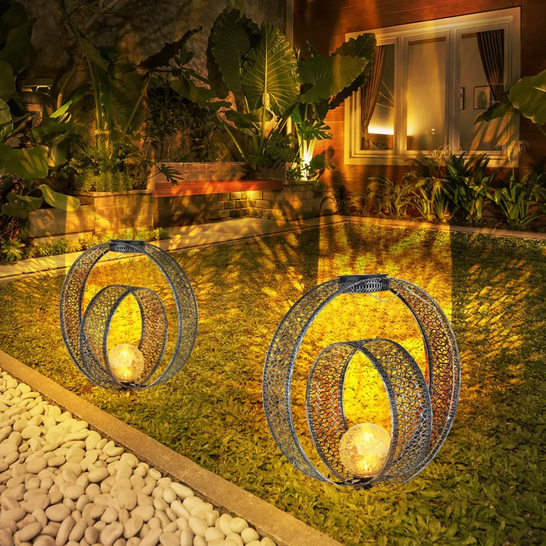 Globo Oosterse Wereldbol Solarlamp - Zilver - 2700K