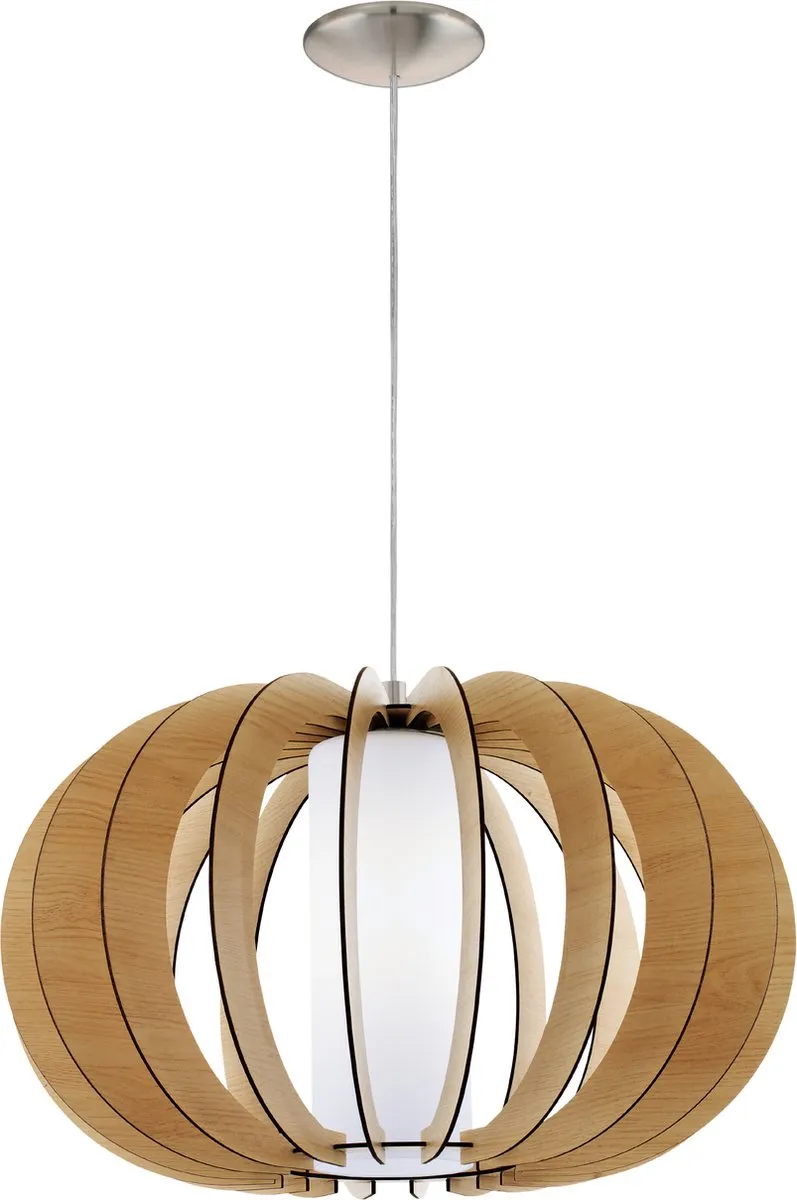 Eglo Stellato 1 Hanglamp - Ø50cm Nikkel-Mat Ahorn