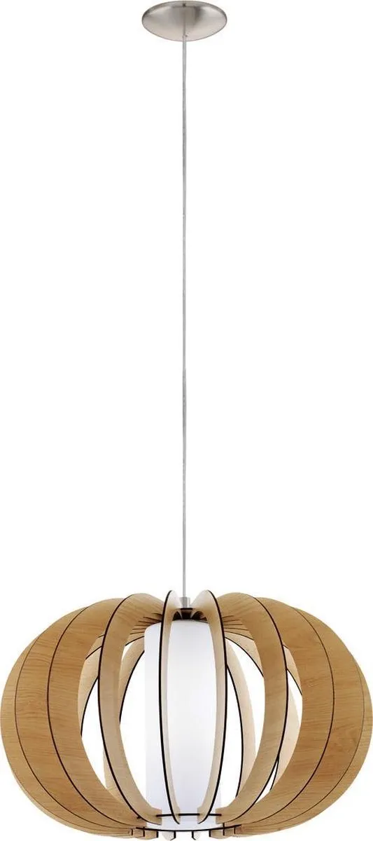 Eglo Stellato 1 Hanglamp - Ø50cm Nikkel-Mat Ahorn