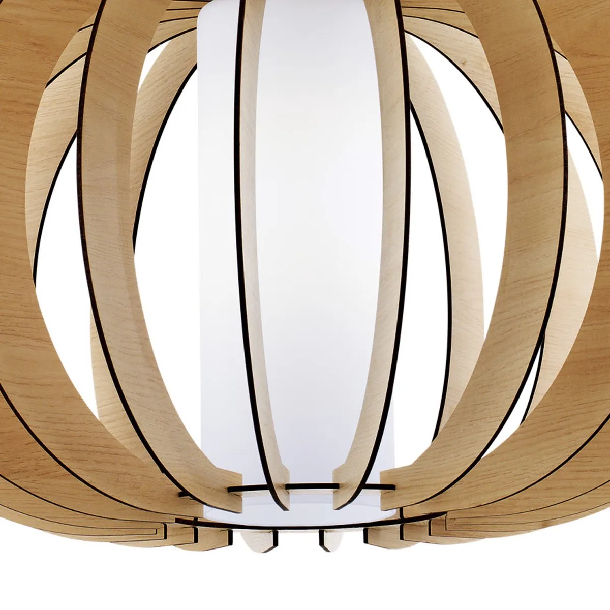 Eglo Stellato 1 Hanglamp - Ø50cm Nikkel-Mat Ahorn