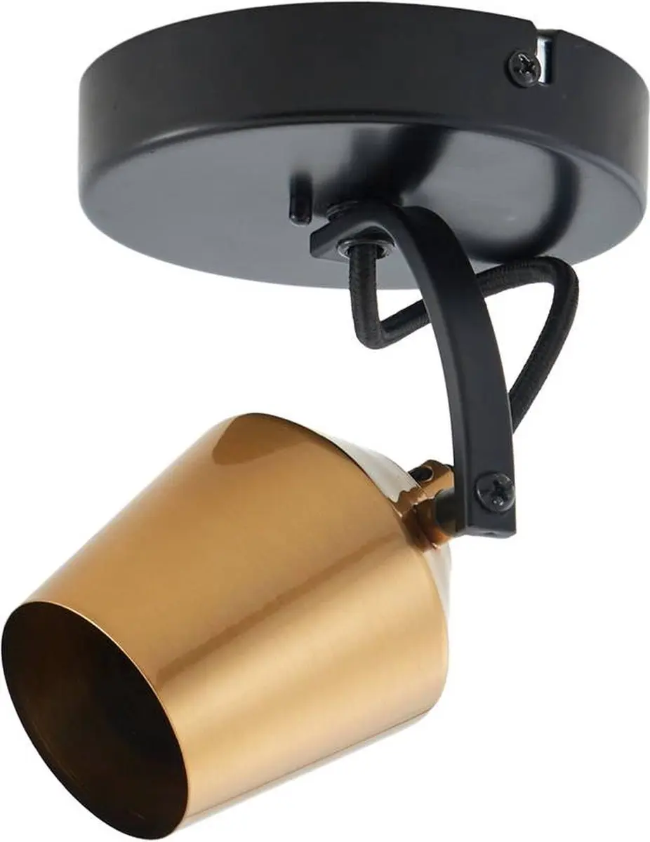 Lindby Buitenspot 1 Licht GU10 - 10W - Ø7,5cm - Zwart/Goud