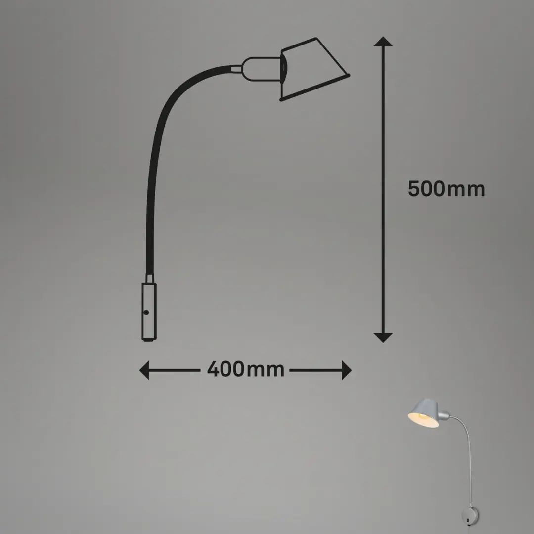Briloner Bedlamp Wandlamp Draaibaar 10W - Chroom