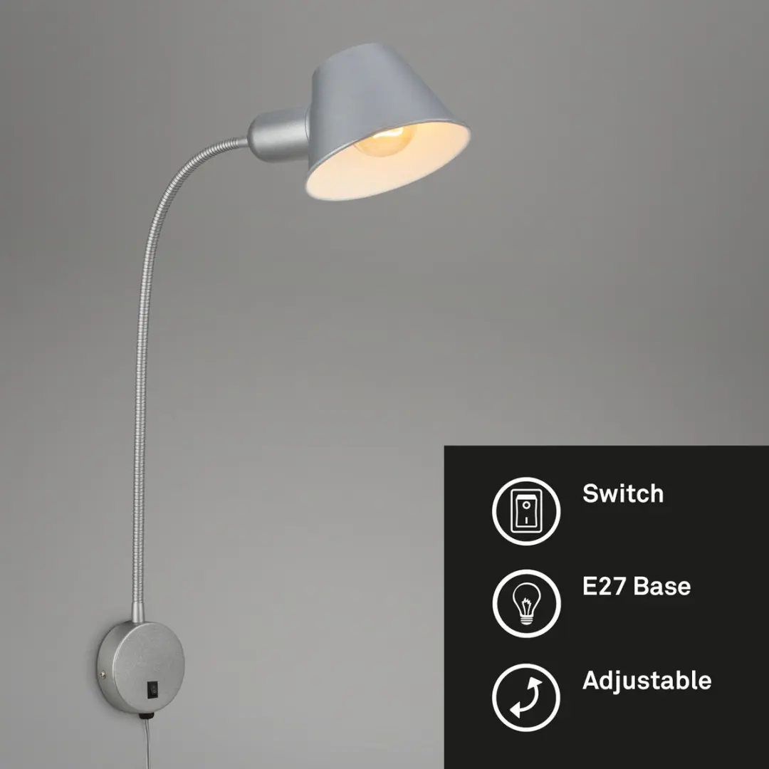 Briloner Bedlamp Wandlamp Draaibaar 10W - Chroom