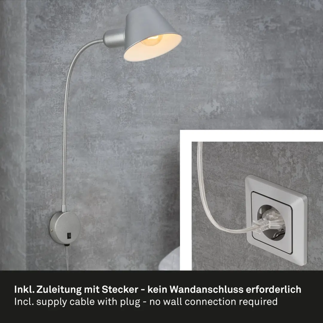 Briloner Bedlamp Wandlamp Draaibaar 10W - Chroom