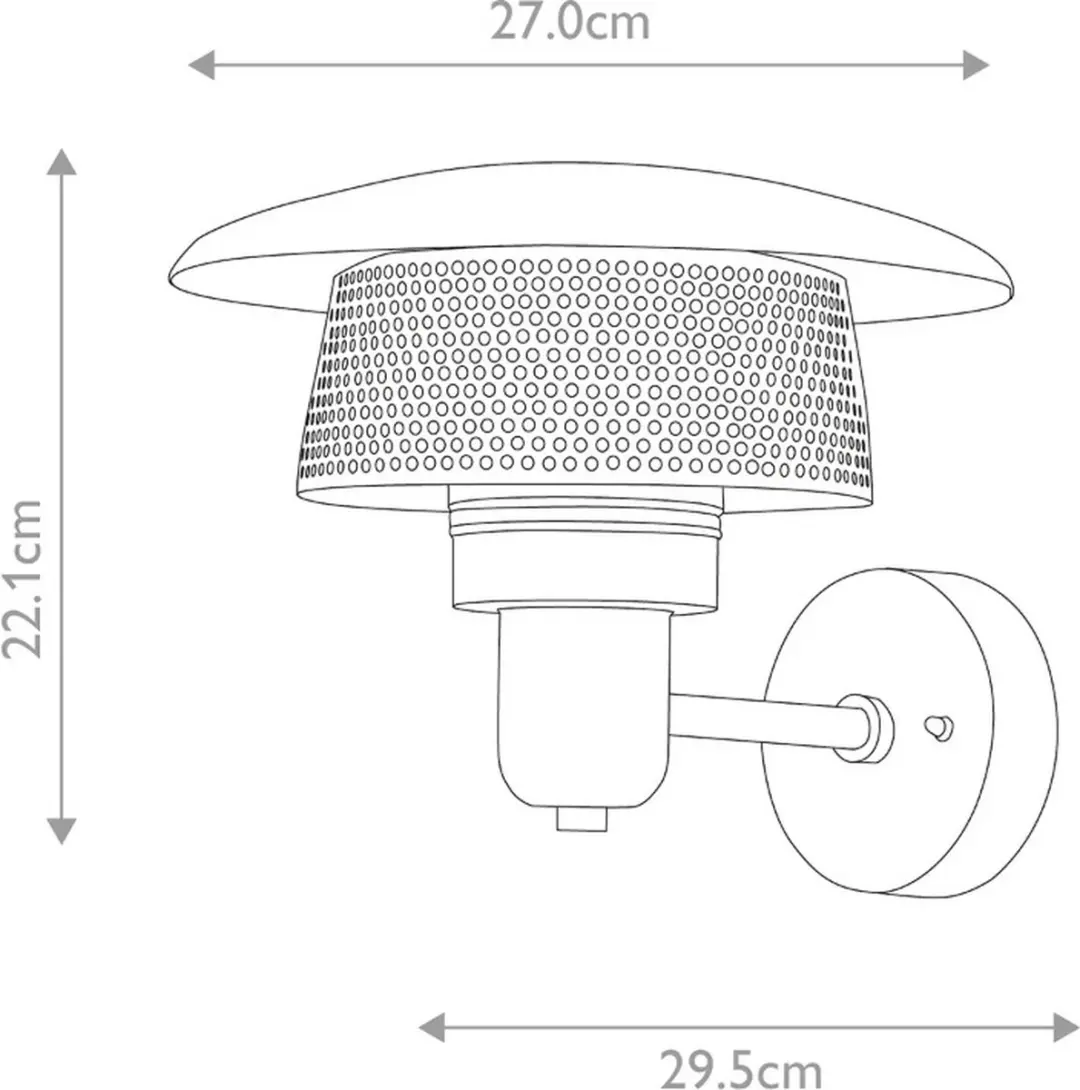 Elstead Lighting Saturne LED Wandlamp E27 40W - IP44 - Dimbaar - Grijs