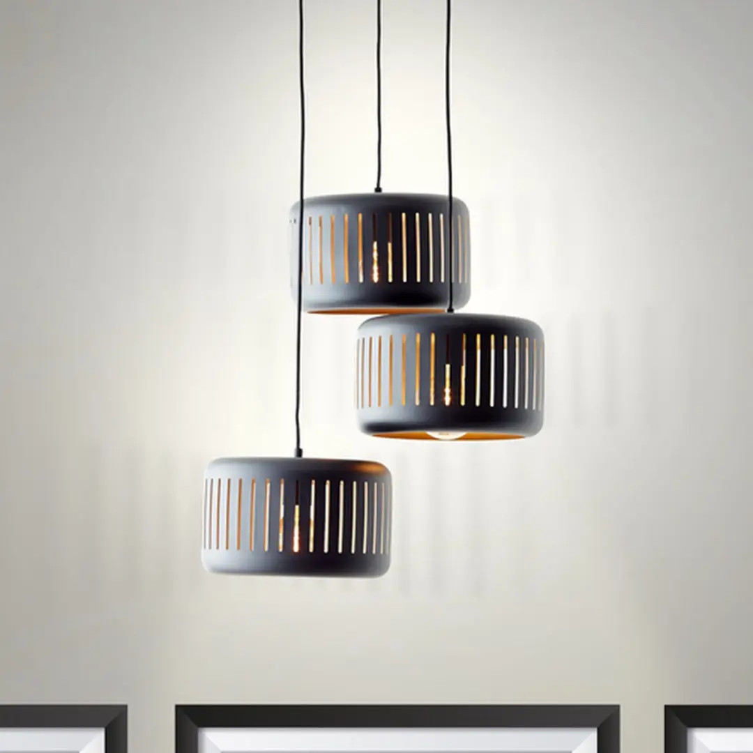 Brilliant Tyas Hanglamp E27 - 3x60W - Zwart/Goud