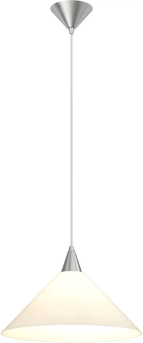 Lindby Hanglamp Glas Metaal 17cm - E27 - Wit