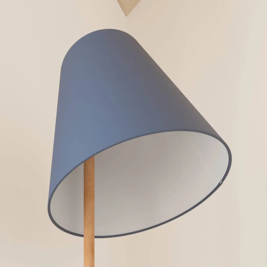 Lucande Vloerlamp 1 Licht - Blauw Donker Eiken