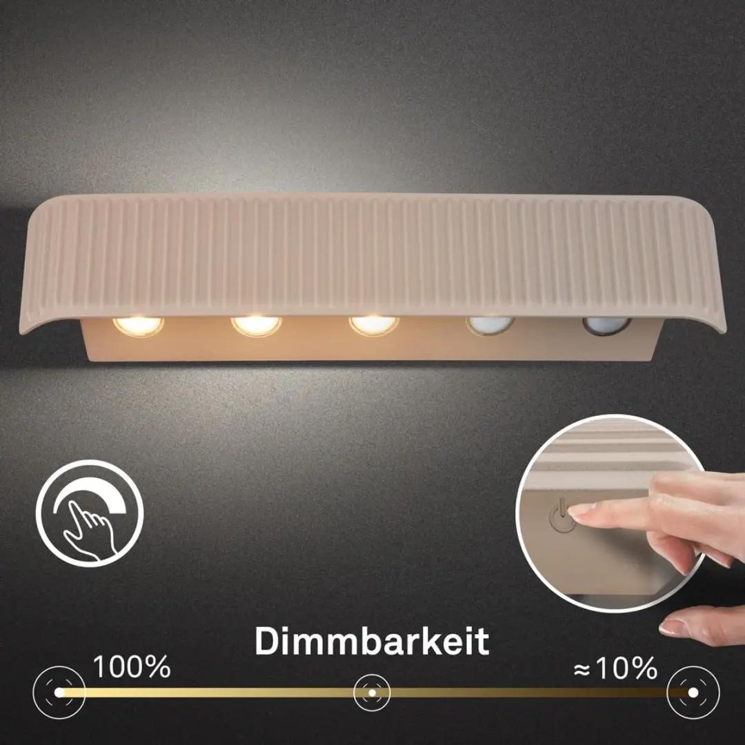 Briloner Fade Wandlamp Oplaadbaar - Warm Wit 2700K - Beige