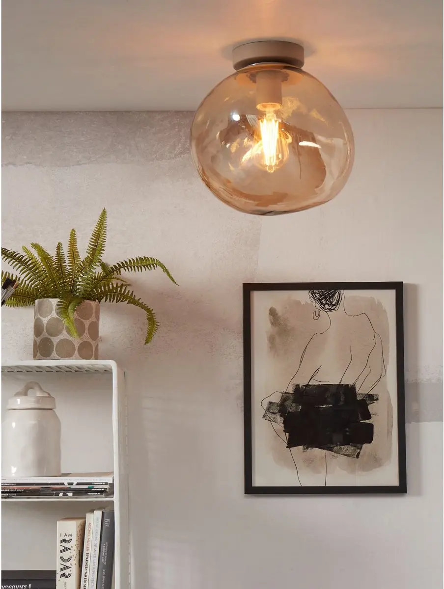 it's about RoMi Helsinki Plafondlamp Bruin 26x26cm