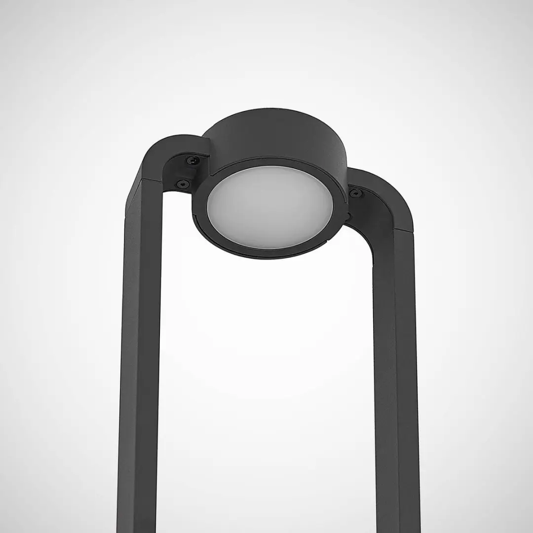 Lucande LED Buitenlamp 9W - Aluminium/Polycarbonaat - Grafietgrijs/Wit/Betongrijs