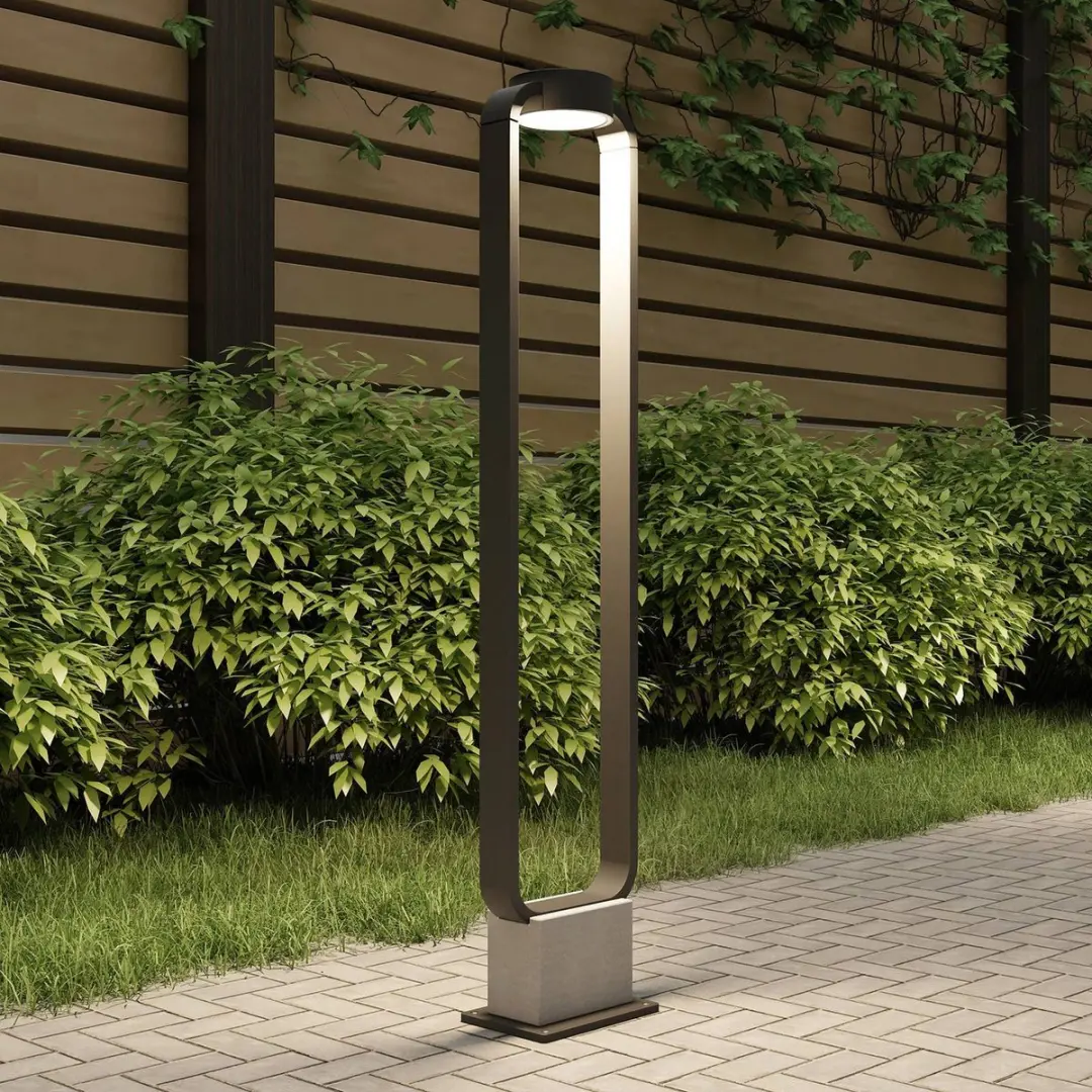 Lucande LED Buitenlamp 9W - Aluminium/Polycarbonaat - Grafietgrijs/Wit/Betongrijs