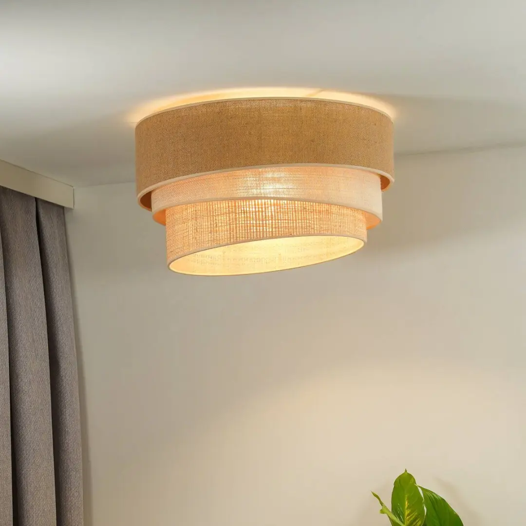 Euluna Plafondlamp Jute Textiel 1 Licht
