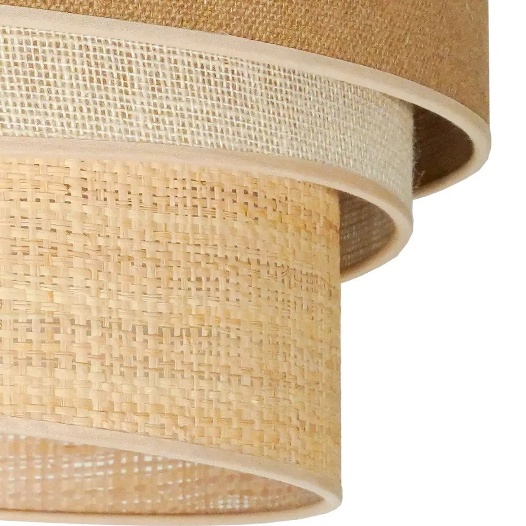 Euluna Plafondlamp Jute Textiel 1 Licht - Ø45cm - afbeelding 6 van 6