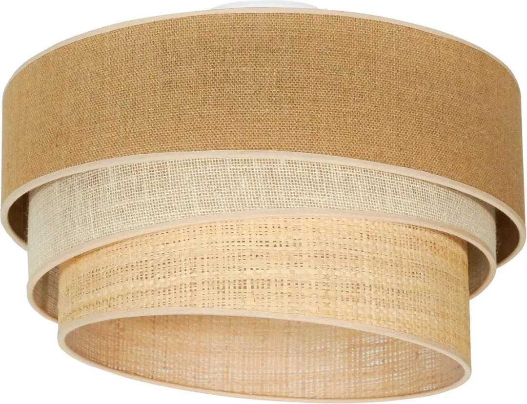 Euluna Plafondlamp Jute Textiel 1 Licht - Ø45cm