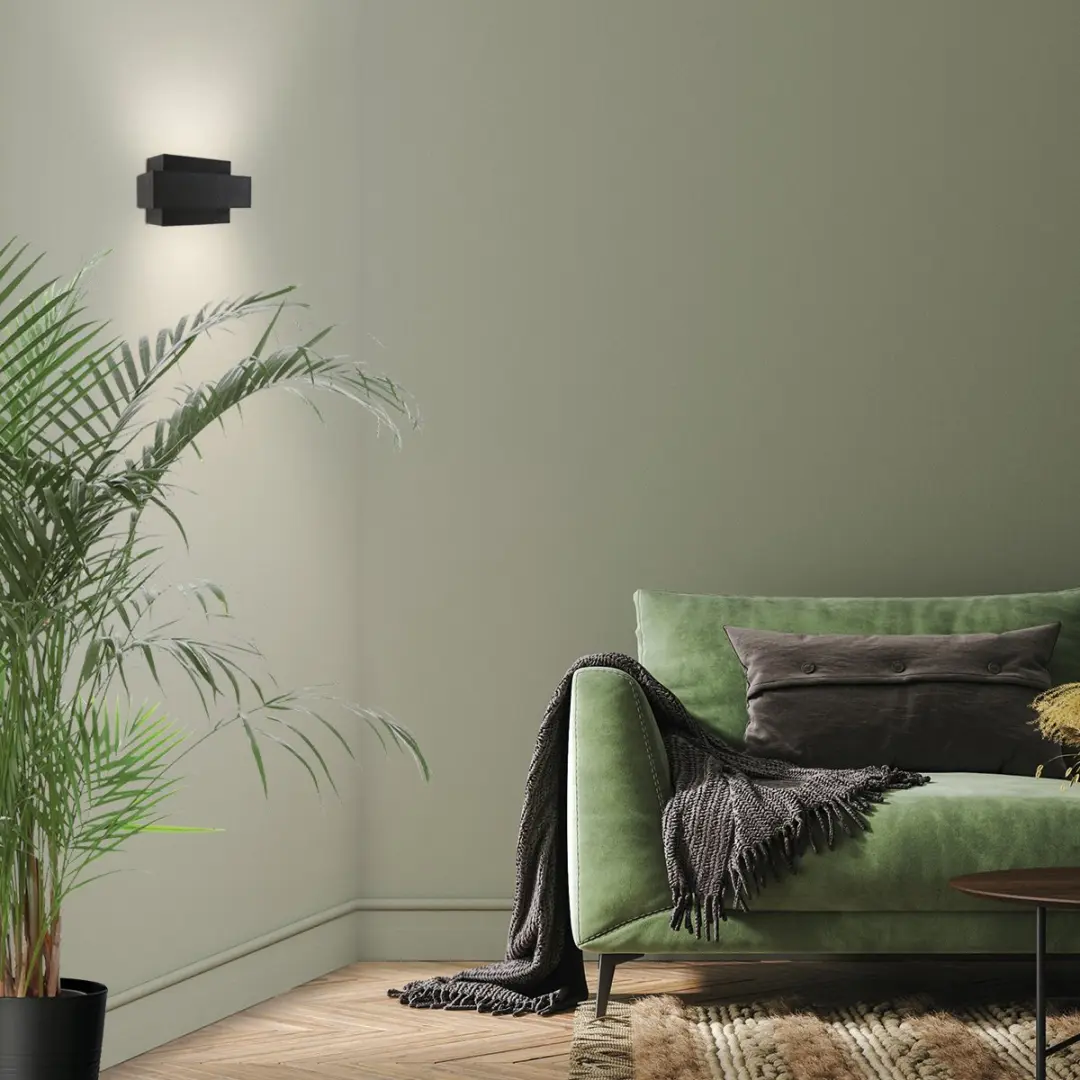 Steinhauer Muro 3368ZW Wandlamp - 2700K - Zwart/Goud - afbeelding 6 van 6