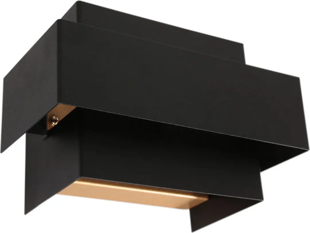 Steinhauer Muro 3368ZW Wandlamp - 2700K - Zwart/Goud