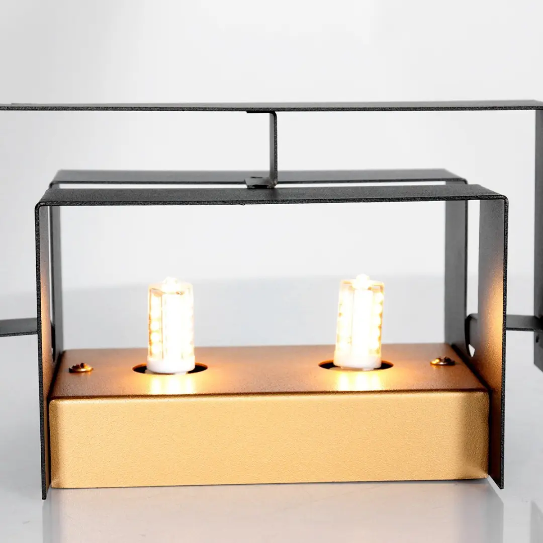 Steinhauer Muro 3368ZW Wandlamp - 2700K - Zwart/Goud