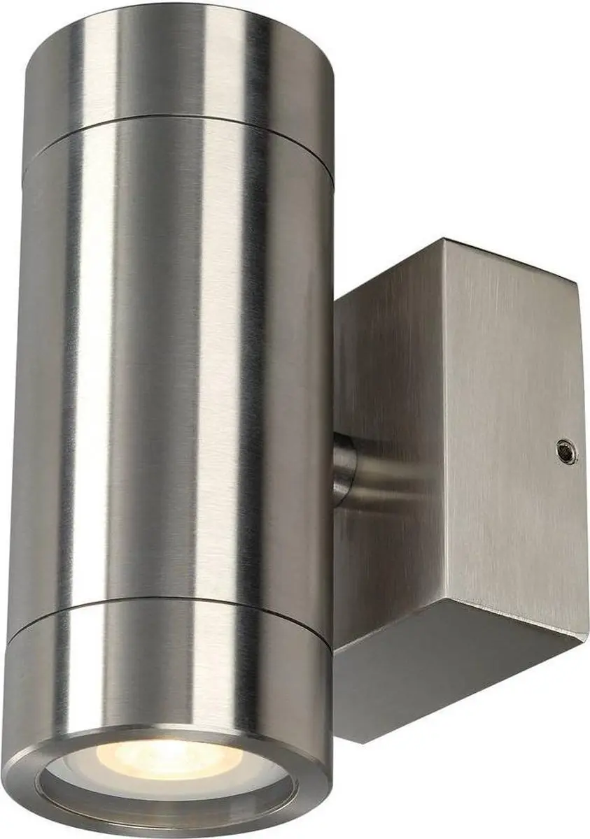 SLV Astina Steel Wandlamp GU10 - 2x35W - RVS