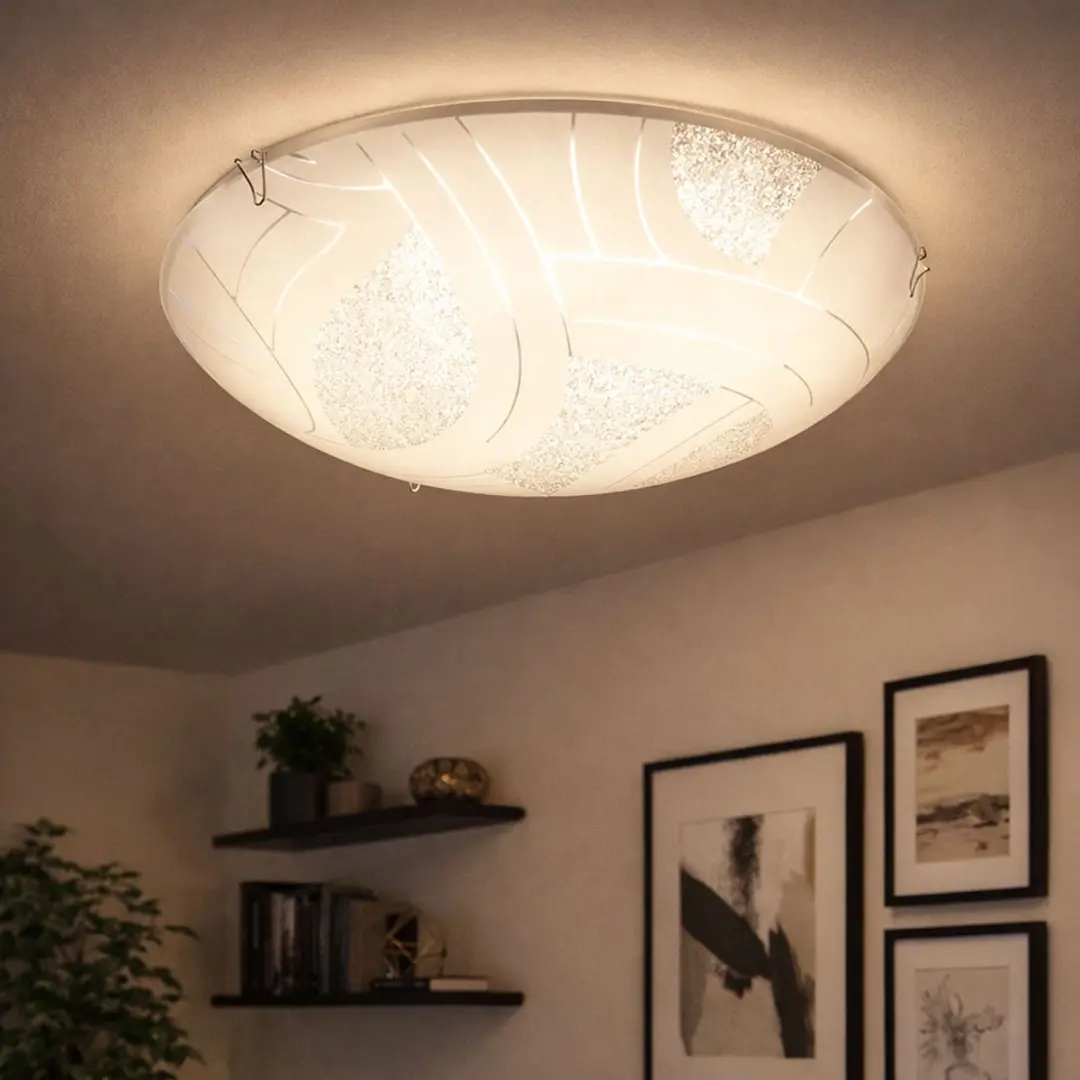 Globo Plafondlamp Kristal 1-vlam 8W - 2 Stuks