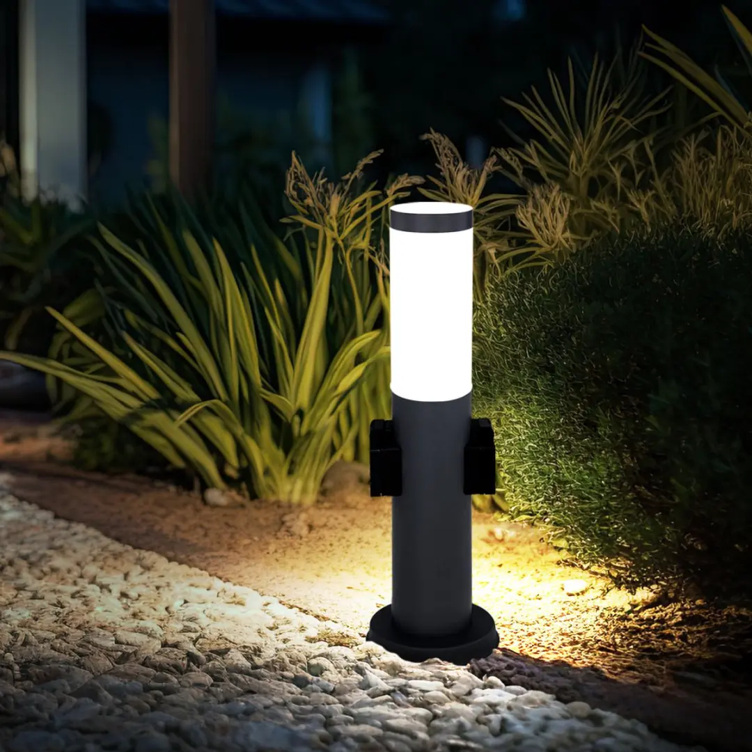 Globo Staande Lamp Tuinpad RVS 12,7x45cm - Antraciet