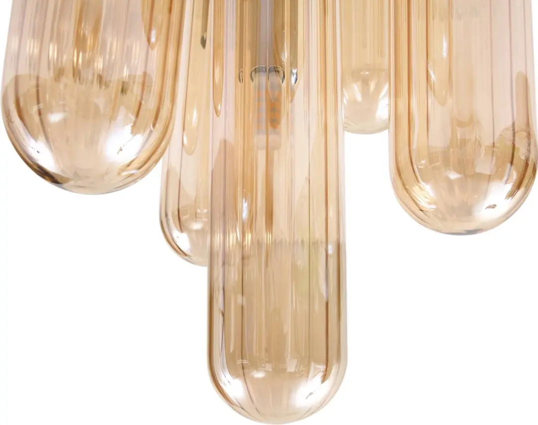 Lucande Plafondlamp 12xG9 - 8W - Amber/Zwart