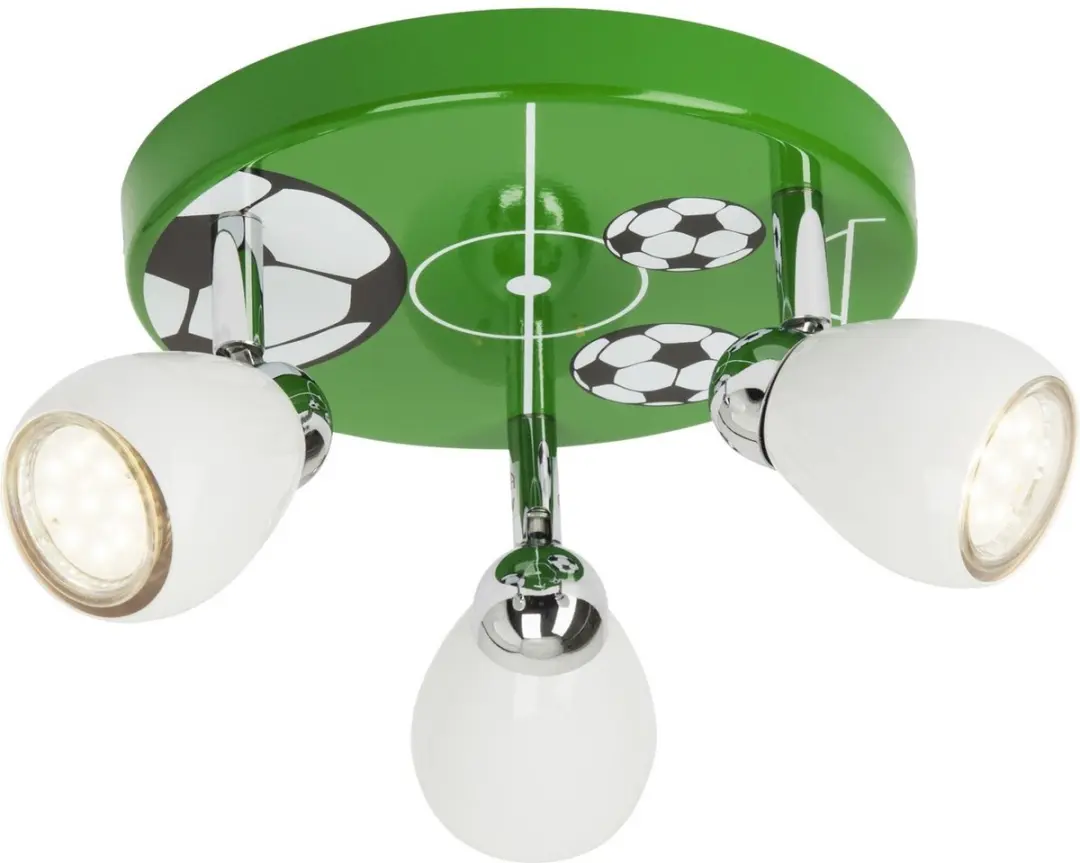 Brilliant Soccer Kinder Plafondspots 3 Stuks - Ø31cm - Veelkleurig