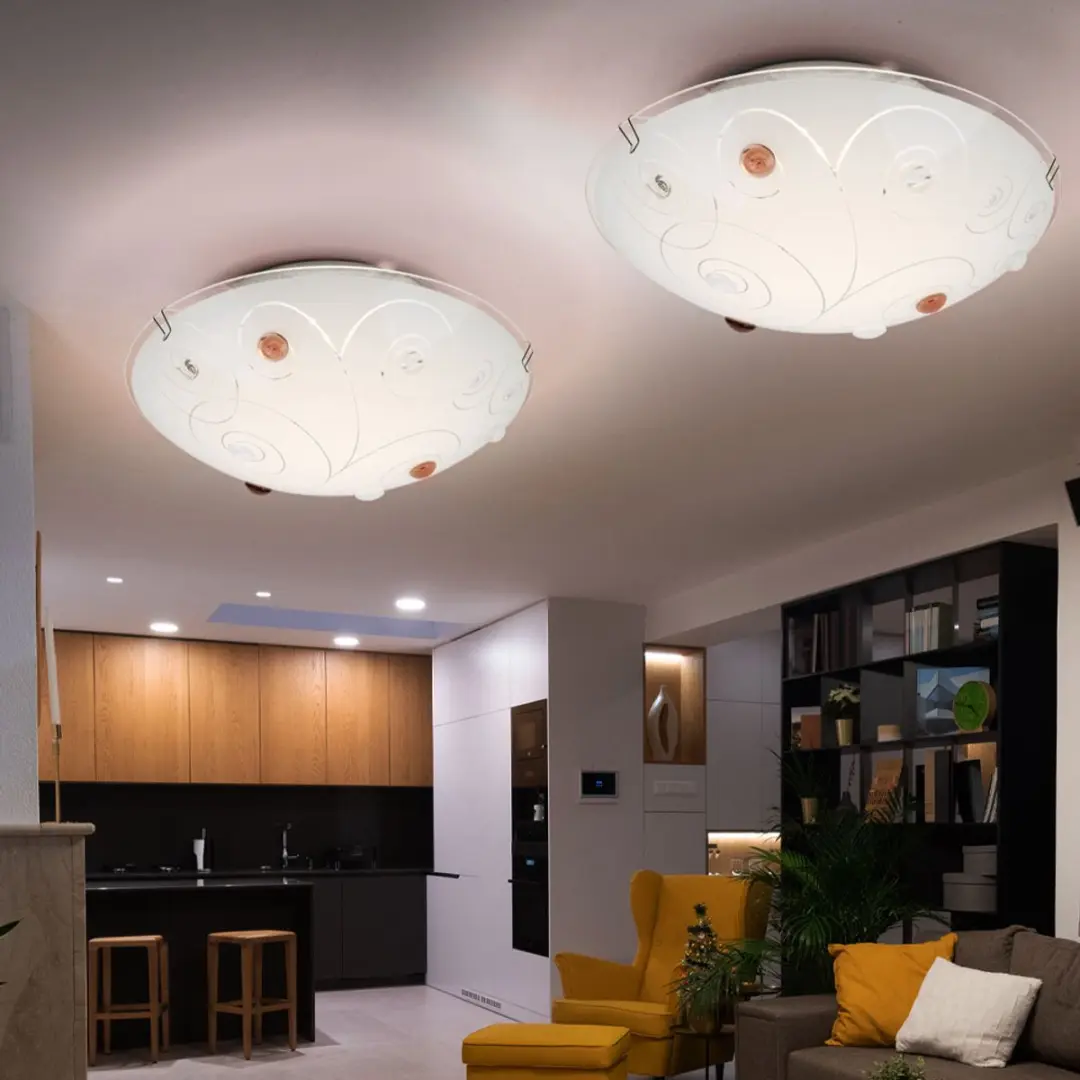 Globo Plafondlamp 1-vlam 8W 640lm - Wit - Set van 3