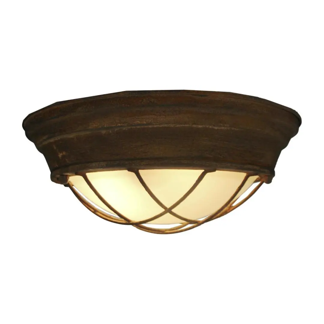 Brilliant Typhoon Plafondlamp - 2 Lichtpunten 34cm - Roest/Zwart