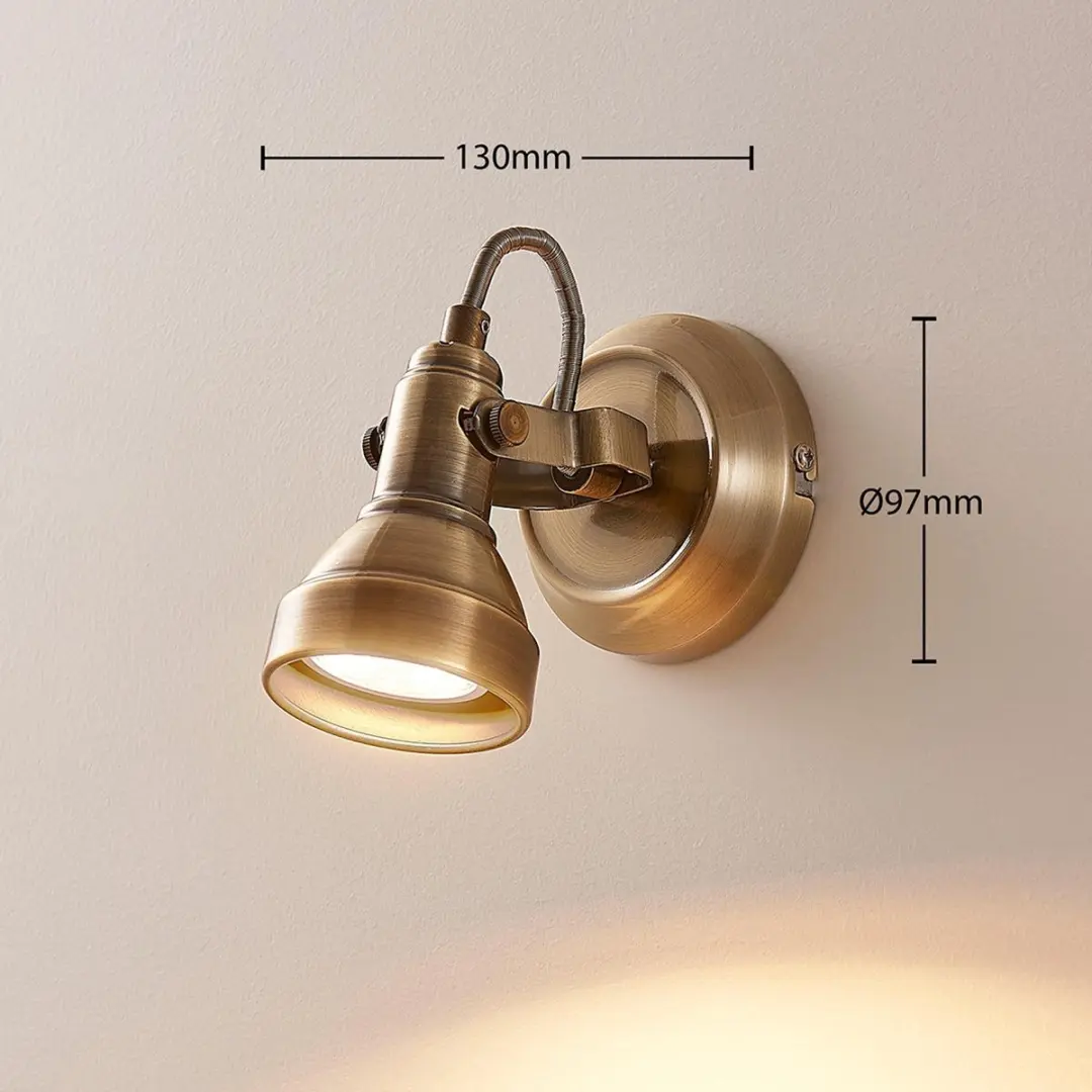 Lindby Wandlamp GU10 5W - Antiek messing