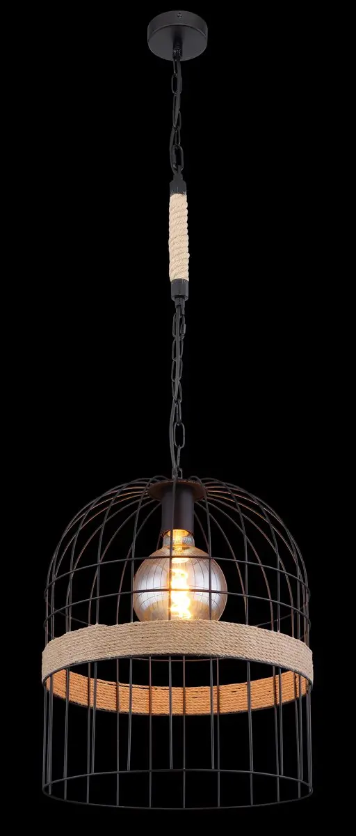 Globo Halia Hanglamp 35cm - 1 Lichtpunt - Zwart - afbeelding 6 van 6