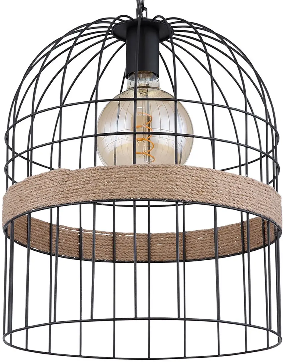Globo Halia Hanglamp 35cm - 1 Lichtpunt - Zwart