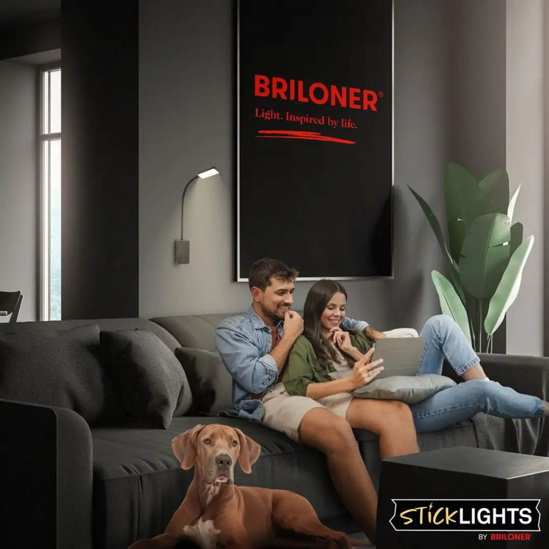 Briloner Cielo Oplaadbare LED Wandlamp 5W - Zwart