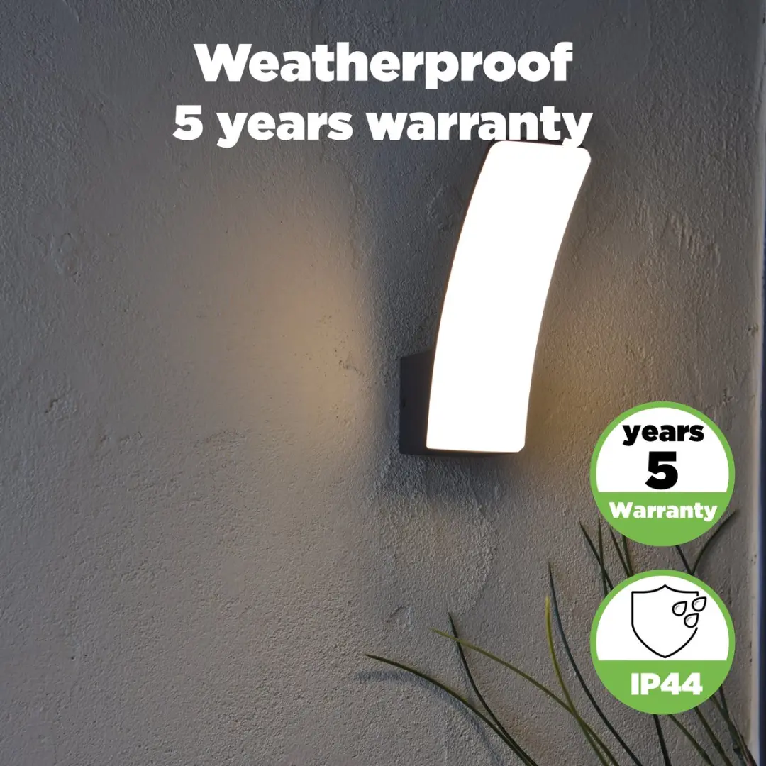 Lutec Kilo LED Wandlamp 700Lm - 3000K - IP44 Donkergrijs