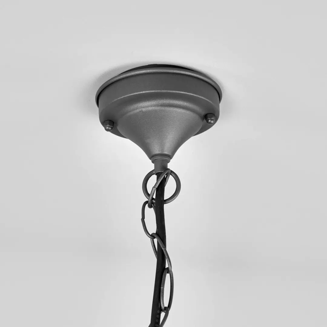 Lindby Hanglamp Buiten Metaal Glas E27 40cm - Antraciet