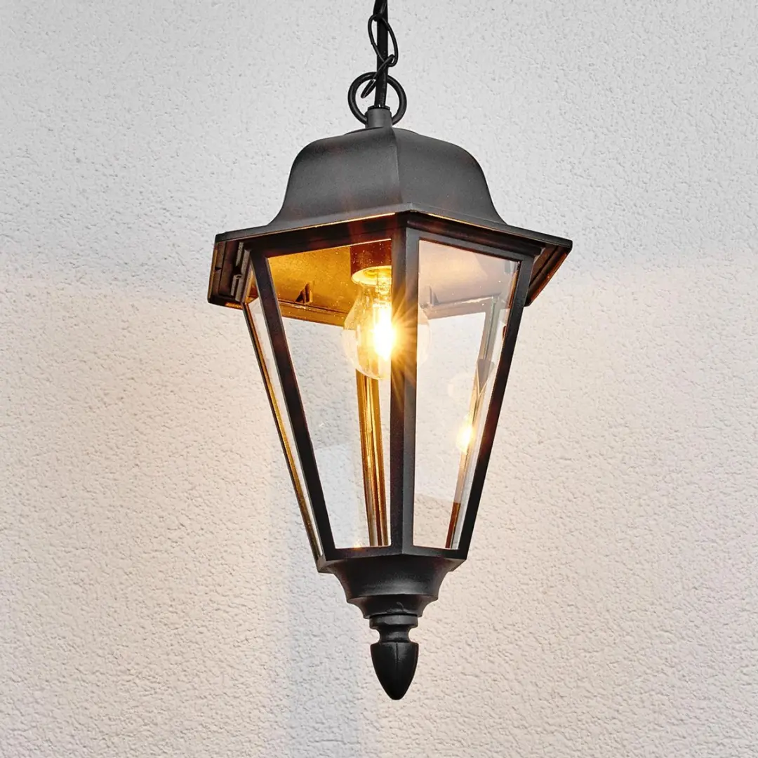 Lindby Hanglamp Buiten Metaal Glas E27 40cm